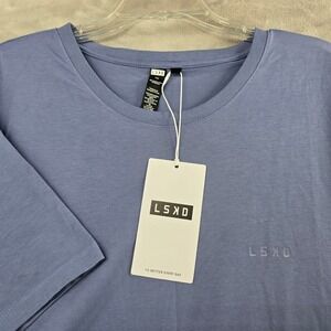 LSKD Deluxe PimaFLX Tee Blue Ice Mens 2XL MSST0006 Activewear T-Shirt NWT